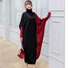 2022 Spring Winter Patchwork Irregular Dress Women Turtleneck Pullovers Sweater Dress Loose Long Sleeve Dress Women 2022 QYF787 ► Photo 2/6