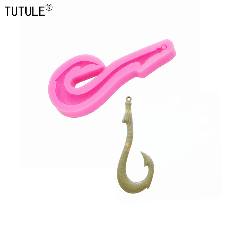 Gadgets Fish hook silicone Keychain Silicone mold for crafts polymer clay Handmade resin necklace | Дом и сад
