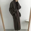 JXMYY French Lazy Style Warm Female Fresh Winter 2022 Classical Belt Retro Loose Women Woolen Coats Chic Casual Long Coat ► Photo 3/6