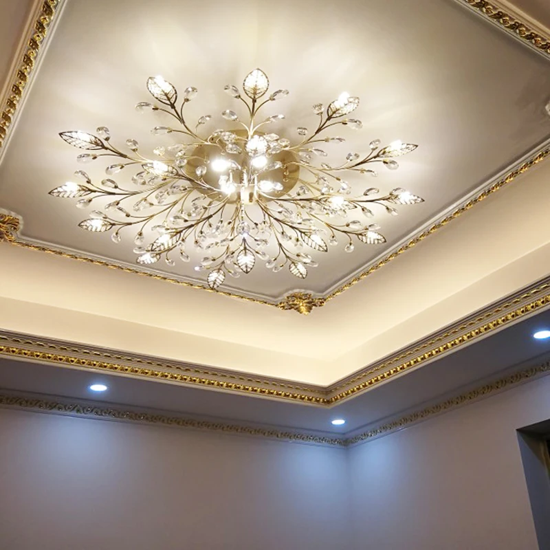 Скандинавский Роскошный Ретро Современный Цветочный Европейский хрустальный