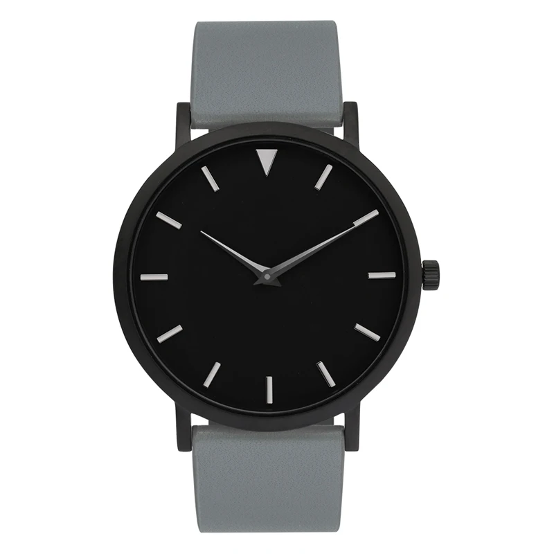 Branded Watch Stainless Steel Material Top Grain Leather Strap Waterproof Fashion Wristwatch Male Japanese Quartz Movement