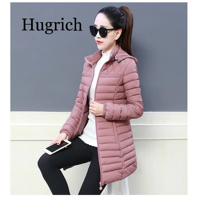 

2020 Women Winter Hooded Warm Coat Slim Plus Size 5XL Candy Color Cotton Padded Basic Jacket Female Medium-long jaqueta feminina