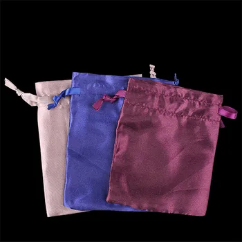 

10pcs Satin Bags Color Butyl Cloth Dust-Proof Storange Pouches Smooth Soft Package Jewelry Expensive Things Protection Bag9x12cm