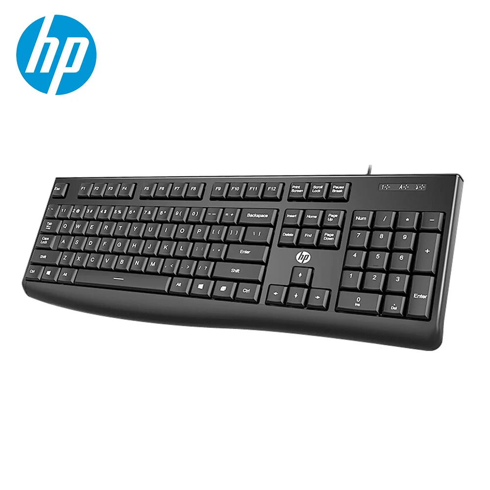 Hp K200 эргономичная клавиатура для компьютера, 104 клавиш, USB Проводная Бесшумная клавиатура для бизнеса, офиса, планшета, ноутбука, комфортное ощущение|Клавиатуры|   | АлиЭкспресс