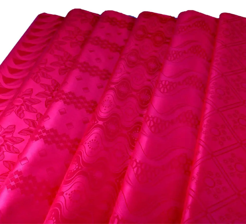 Жаккардовое платье ткань Riche подобный Getzner Brode Bazin Brode ароматный Базен для Для мужчин или Для женщин ткань 10 м/лот - Цвет: Rose red