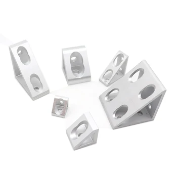 

1 piece Triangular type 2/4hole 3030/4040/4545 90 Degree connector Corner Angle Bracket Connection Joint for Aluminum Profile