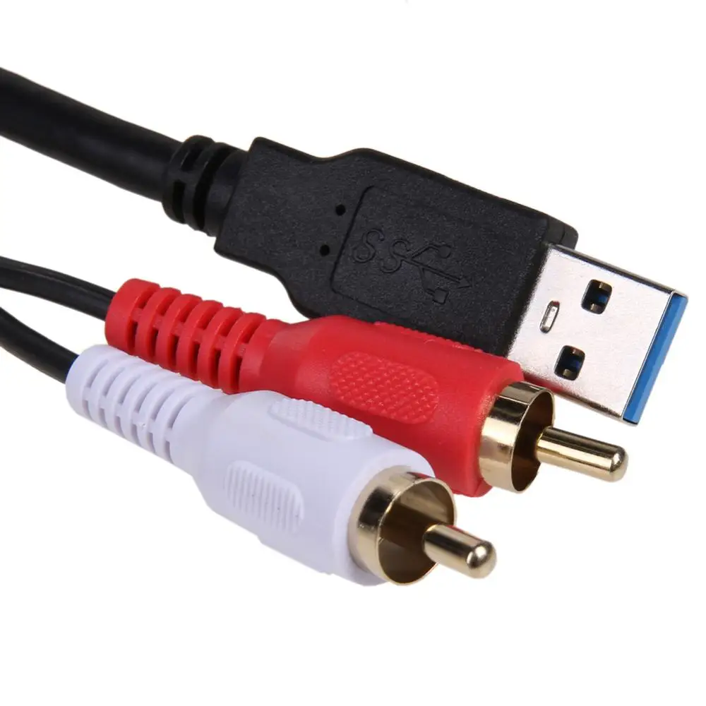 1 метр/3 фута USB 3 0 и 2 RCA папа к USB3.0 5 мм Женская панель приборной панели Aux удлинитель