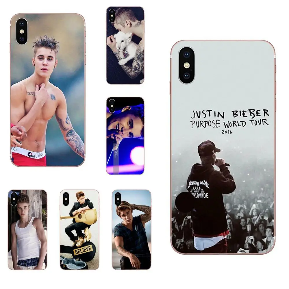 

For Apple iPhone X XS Max XR 4 4S 5 5C 5S SE 6 6S 7 8 Plus Soft TPU Phone Cover Case Coque Muscle Singer Justin Bieber Sexy