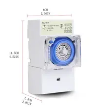 Interruptor temporizador mecánico 69HF SUL181H 220V 16A, Motor de cuarzo, montaje en Riel Din 24H, 8 ajustes, relé de tiempo, controlador Manual/automático