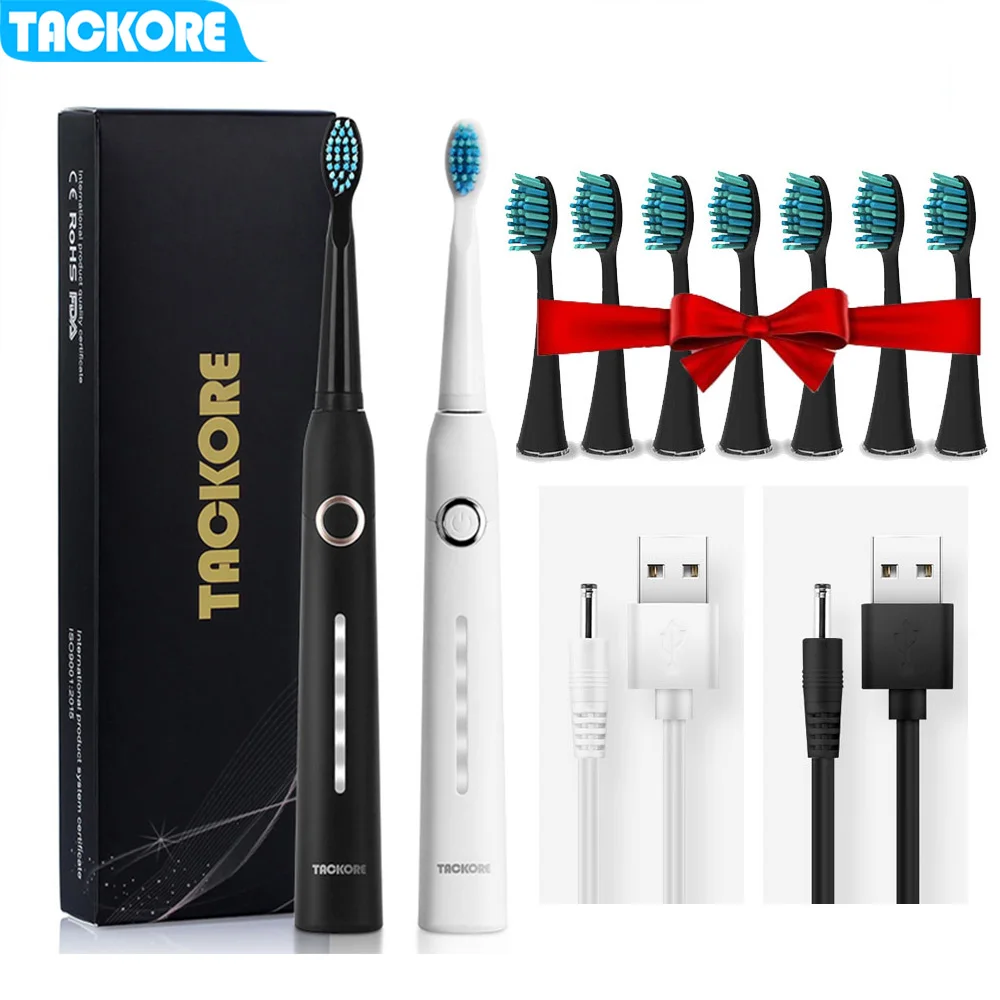 Tanie TO01 tacore elektryczna soniczna szczoteczka do zębów USB akumulator inteligentny dorosły wodoodporny IPX7 wybielanie zdrowy najlepszy prezent wymienny