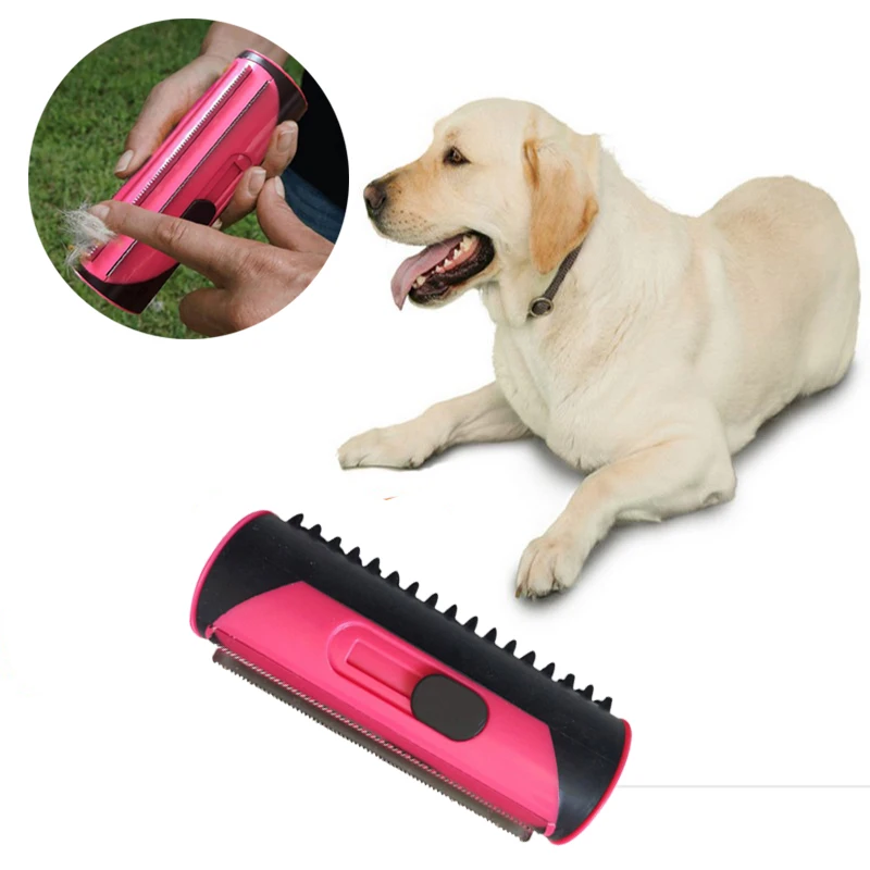 Pet Hair Removal Comb For Dogs Cat Detangler Fur Trimming Roller Comb