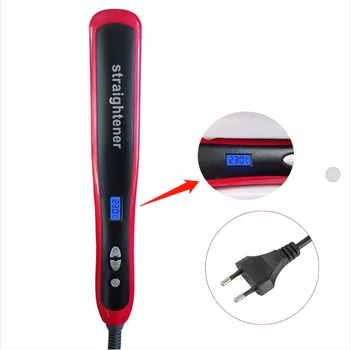 

Ceramic Hair Straightener Brush hair Electric Hot Comb Flat Iron Digital Heating Anti-static Hair Hot Brush Styling Tool