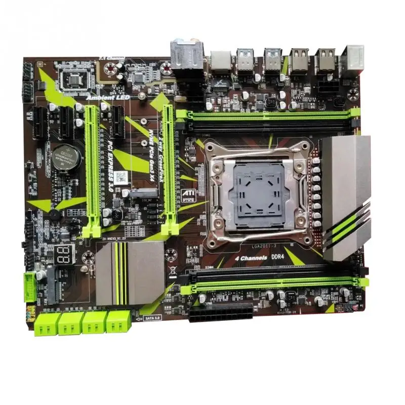 Цена X99 LGA2011 V3 высокоскоростной модуль 4 канала Ddr4 профессиональная материнская плата Стабильный Рабочий стол компьютерная системная плата мощн...
