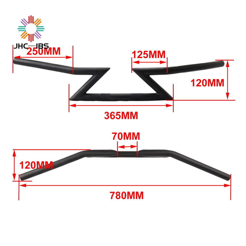 Мотоцикл 1 ''25 мм Универсальный Z Руль Ручка Бар Ручка трубы для KTM, Yamaha HONDA SUZUKI KAWASAKI Harley улица Байк