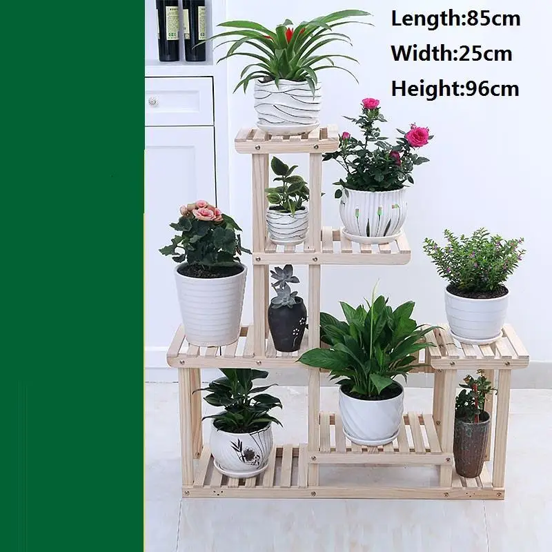 Version B Madera plantenstandard Estanteria Para Macetas комнатные Soporte Plantas интерьерные напольные стойки для балкона Цветочная полка для растений - Цвет: Version B