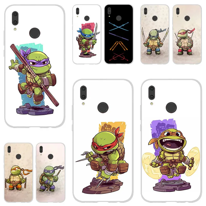 TPU Back Cover For Huawei Y3 Y5 Y6 Y7 2017 II Pro Silicone Soft Ninja Turtle Phone Case Prime 2018 Y9 2019 |