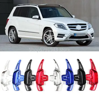 

2PCS Car Alloy Add-On Steering Wheel DSG Paddle Shifters Extension For Mercedes Benz GLK350 GLK250 2013-2015