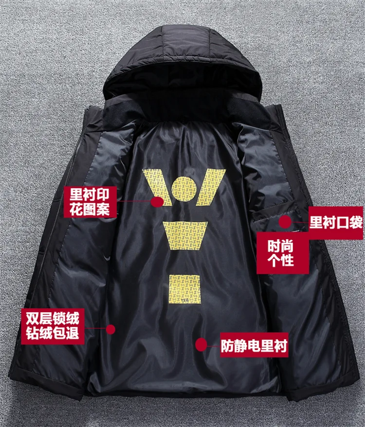 Стиль, мужской пуховик, короткий, для улицы, Повседневный, теплый, с капюшоном, пальто, белый утиный пух, холодная, защитная одежда, молодежная мода