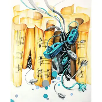 

Diy diamond painting full diamond cross stitch unfinished decor crystal Diamond embroidery mosaic Wire piano score picture