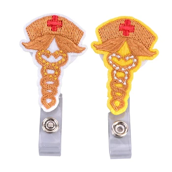 

2Colors Top Quality Retractable Doctor Nurse Badge Reel Fashion Cartoon cute Students ID Card Badge Holder