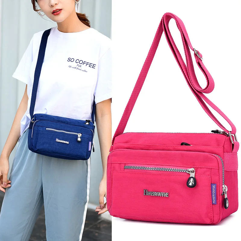 

2019 Shoulder Bag Flowers about Nylon Shoulder Bag New Style Shoulder Bag Nylon Bag WOMEN'S Bag Waterproof Lightweight Cloth Bag