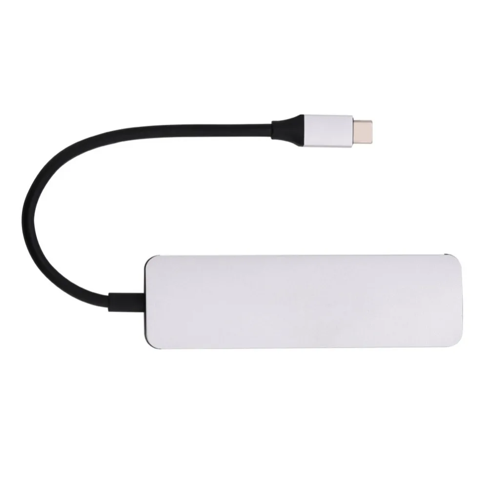 Многофункциональный 5 в 1 адаптер type-c USB 3,0 концентратор сплиттер с TF/SD кард-ридером