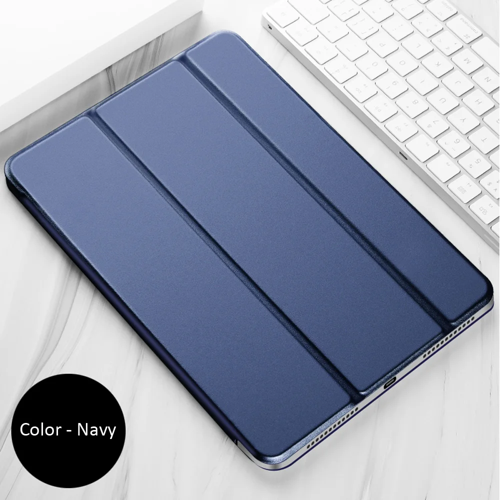 QIJUN Case For iPad Pro 9.7 inch Cases Stand Auto Sleep Smart PC Back Cover For iPad A1673 A1674 Fundas Protective case - Цвет: Navy Blue