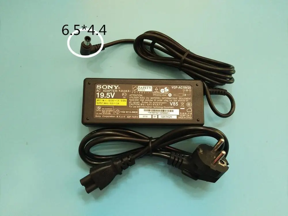 19,5 V 3.9A AC адаптер питания для SONY VAIO VGP-AC19V37 VGP-AC19V38 VPCW VPC-W