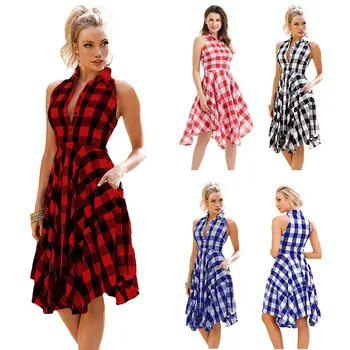 

clothing OWLPRINCESS 2020 New Style Pocket Plaid Shirt Long Skirt Pleated Casual Sleeveless Irregular Dress