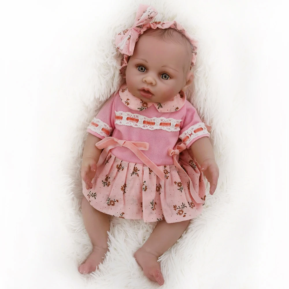 16 дюймов кукла Bebes Reborn Girl безголовая полная силиконовая виниловая Кукла reborn baby Реалистичная новорожденная детская игрушка для младенцев кукла подарок