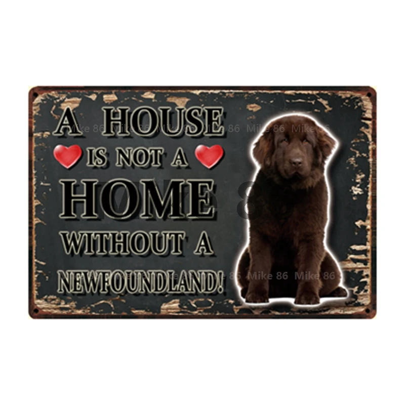 [Mike86] дом не дом без собаки пуделя металлический знак оловянный плакат домашний Декор Бар настенная живопись 20*30 см размер DD-23 - Цвет: y-3578