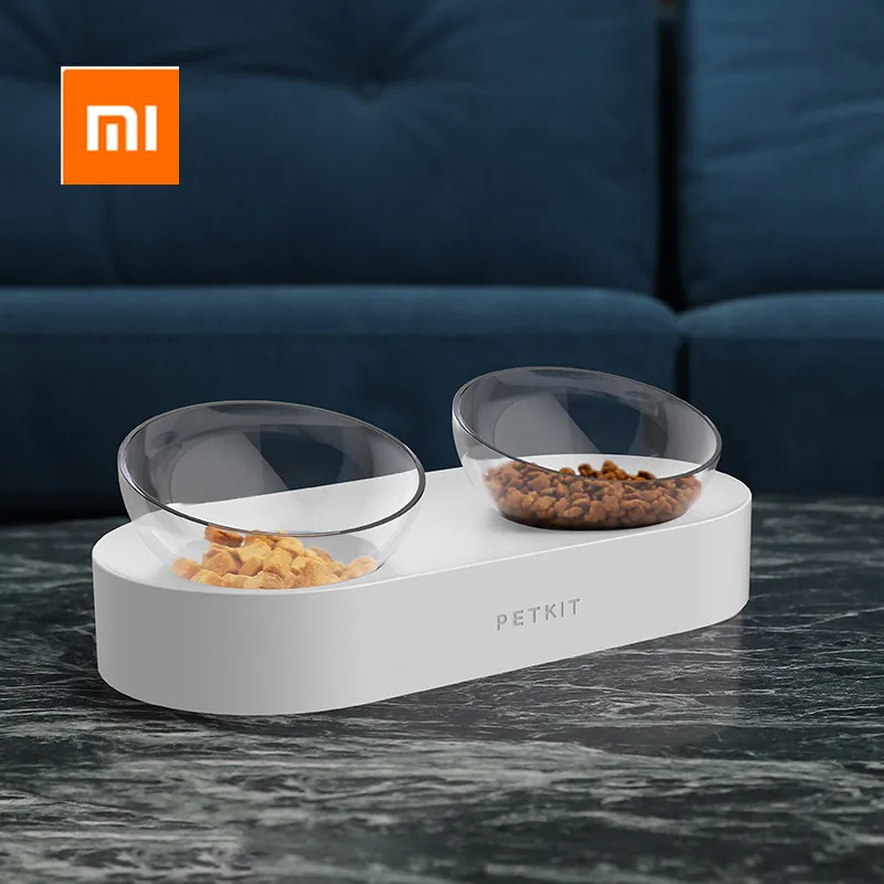 Xiaomi Mijia PETKIT миска для домашних животных миски для кормления регулируемые двойные миски для подачи воды миски для кошек миски для питья от Xiaomi Youpin