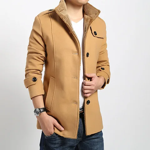 

Woolen Jacket Winter Coat Men Plus Size Red Korean Jackets Man 2020 Streetwear Mens Clothing Jaqueta Masculina KJ260