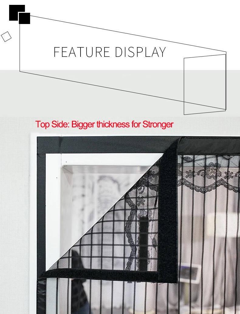 1PC High Quality Magnetic Mesh Screen Door Fly Bug Insect Mosquito Net Curtain