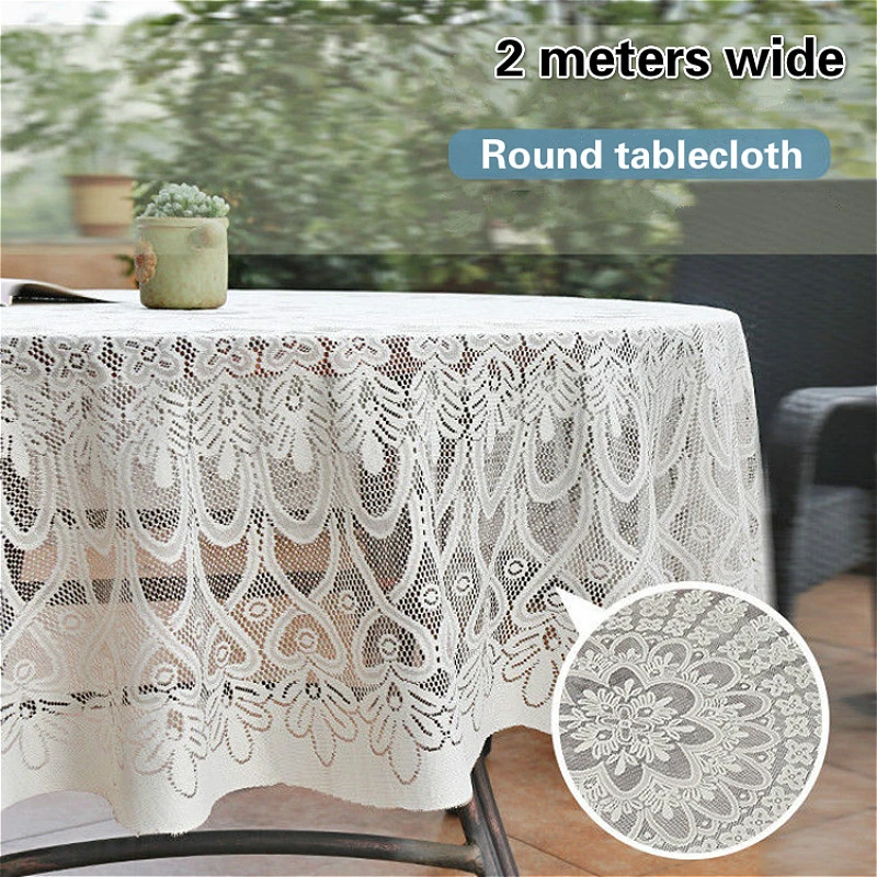 

European Pastoral Jacquard Embroidery Round Tablecloth Home Dining Table Cloth Hotel Restaurant Party Decoration Tapete Nappe