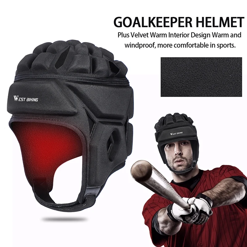 WEST BIKING зимний защитный шлем для велоспорта, спортивный футбольный шлем вратаря, головной убор для велосипеда, мотоцикла, катания на коньках