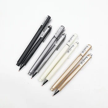 

2pcs/lot New Material Gel Pen 0.5mm Black/Blue Ink High Quality Metal Feeling Business Pens Use office supplies Stationery