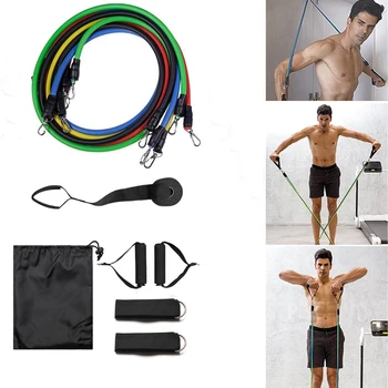 

11pcs/set Pull Rope Fitness Exercises Resistance Bands Latex Tubes Pedal Excerciser Body Training Workout Yoga Resistance Bands