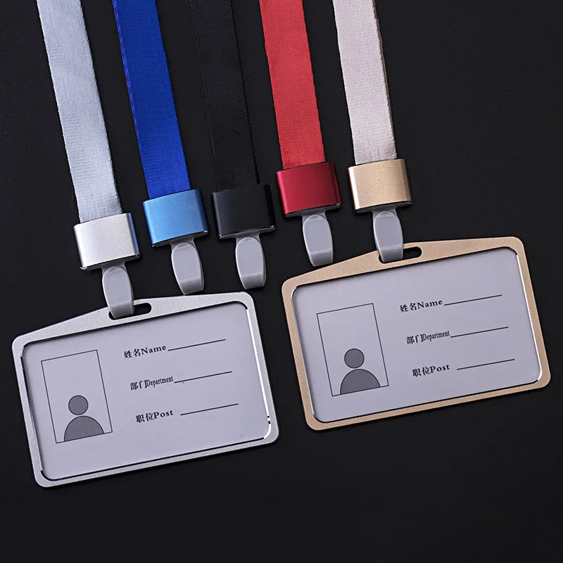 Case Badge-Holders Work-Name-Card Business-Bus Aluminum-Alloy Unisex Women 1PCS