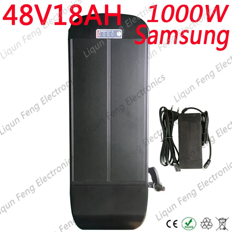 48v 18ah Rear Rack Plat Ebike Battery 48v 18ah Lithium Battery With ...