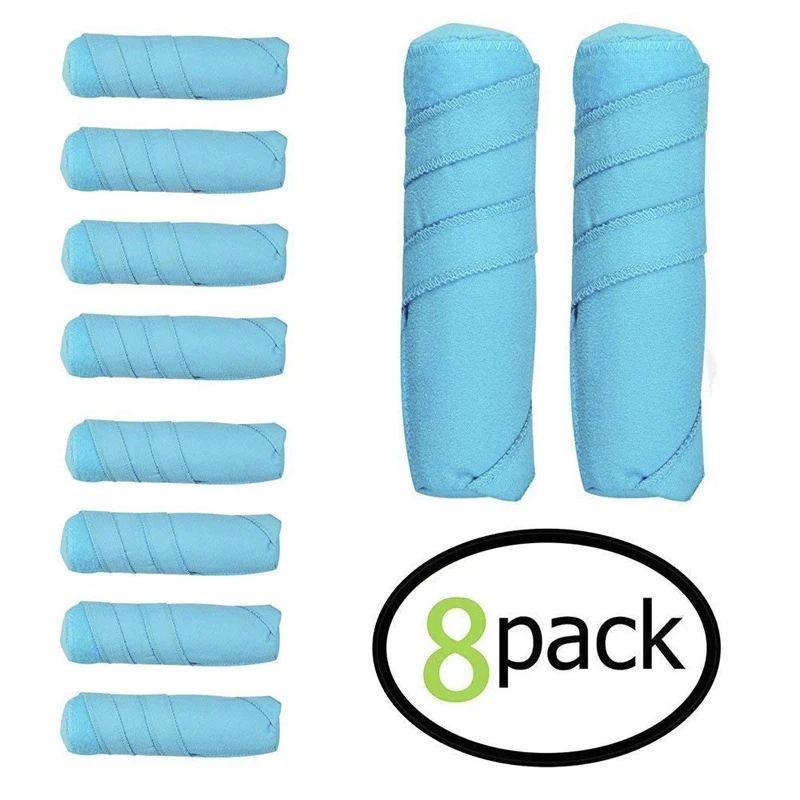 

8/16pcs Hair Rollers Sleep Styler Kit Long Cotton Curlers DIY Styling Tools Blue Color Magic Hair Dressing Charming Hairstyle
