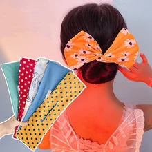Lazy Magic Twist Clip Bow Knot Meatball Headband Hair Set Printed Plate Hair Artifact hair satying tools Children's Headdress