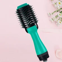 Зеленый 2 в 1 многофункциональный фен для волос вращающаяся щетка для горячей укладки волос бигуди роликовый вращающийся стайлер гребень для укладки щипцы для завивки волос