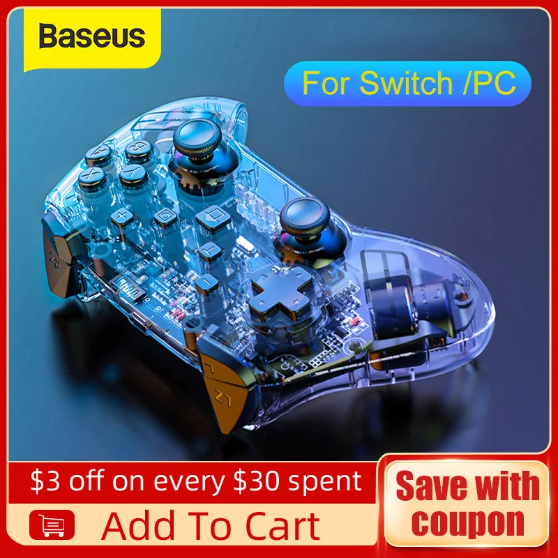  Беспроводной Bluetooth геймпад Baseus, контроллер для Nintendo Switch, пульт дистанционного управления для ПК, игровой джойстик, аксессуары для игр