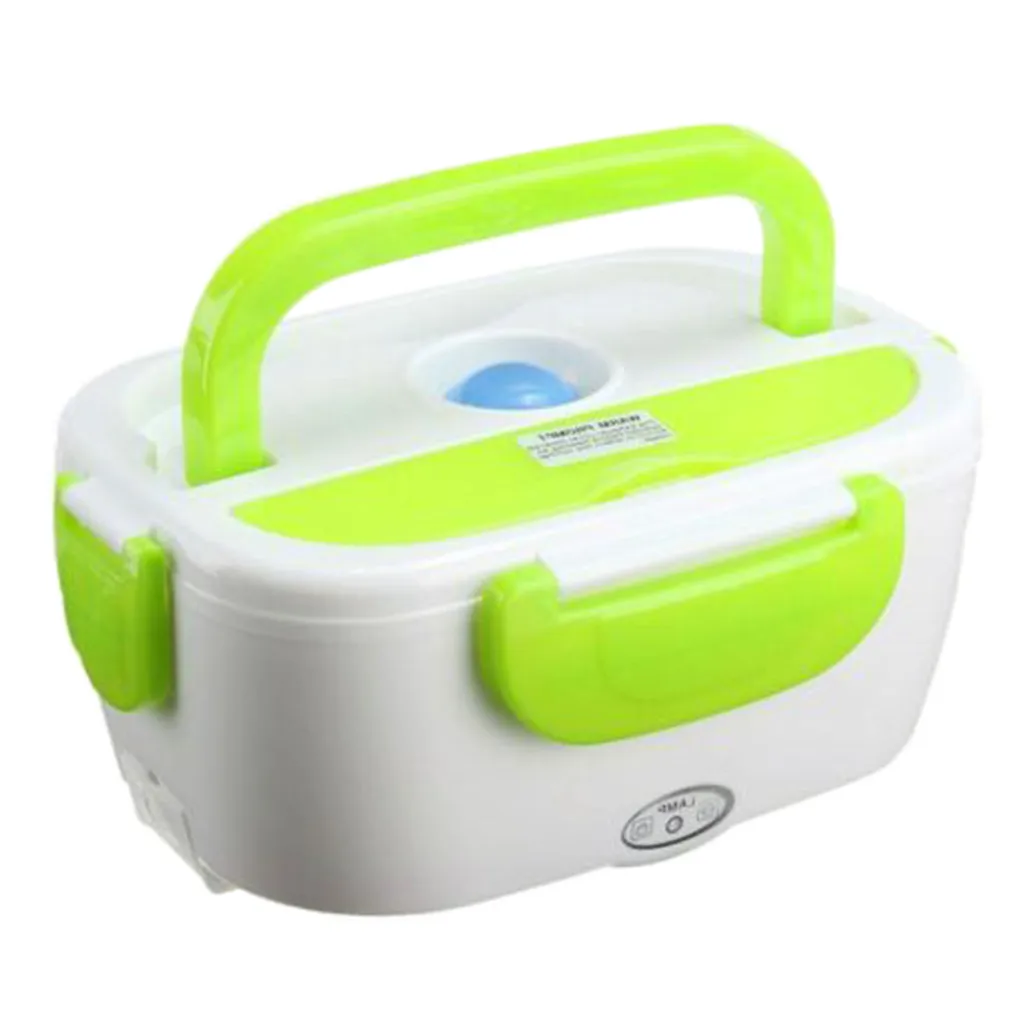 Многофункциональный Электрический нагревательный Ланч-бокс портативный подогреватель еды контейнер для риса для домашнего офиса автомобиля для кухни Marmita - Цвет: Зеленый