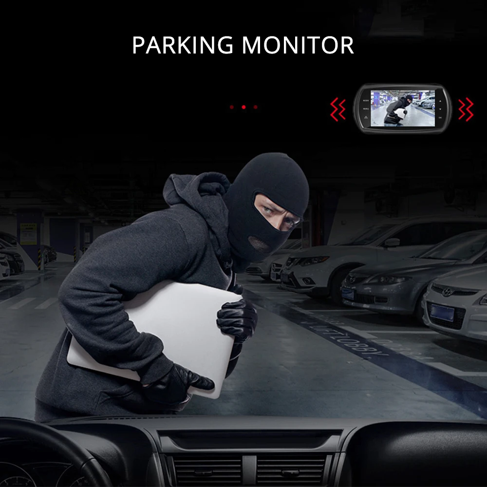 Azdome M11 Dash Cam Dual Lens 3 Inch 2.5d Ips Screen Full Hd1080p Car Camera Dvr Night Vision