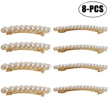 

8 PCS Fashion Women Hair Clip Artificial Pearl Hair Barrette for Girls Lady Hair Grips Styling hairpin Hair Accessories Jewelry