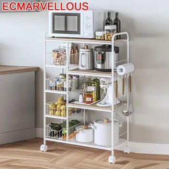 

Estanteria Kitchen Spice Etagere Sponge Holder Scaffale Rangement Cuisine with Wheels Trolleys Prateleira Organizer Shelf