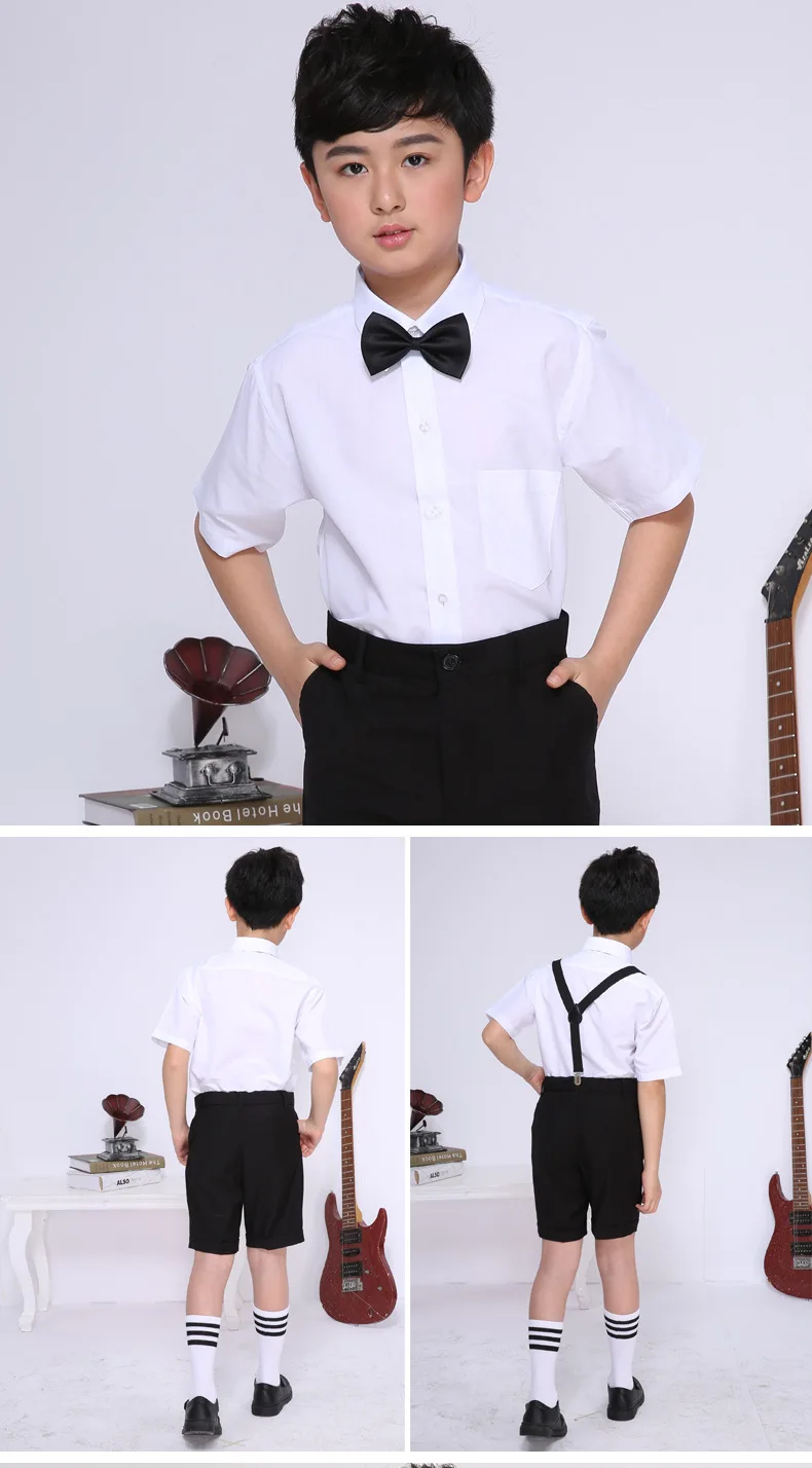 CHILDREN'S DAY Children's Day Suspender Pants Costume Primary Large Choral Service BOY'S Recitation Performance Host Formal Dres