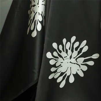 

Printed slivery floral pure silk crepe satin fabric,black,good luster,sewing for dress,skirt,blouse,cheongsam,craft by the yard